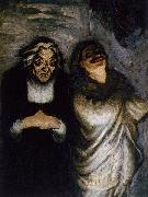 Honore  Daumier Scene from a Comedy Sweden oil painting artist